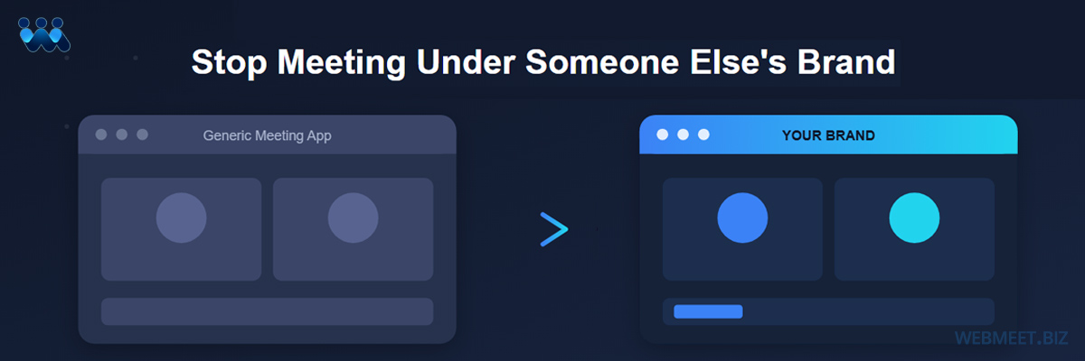 Every Zoom or Google Meet call quietly puts a third party's brand in front of your clients. See why white-label meeting software like WebMeet® fixes that — and what it costs you not to.